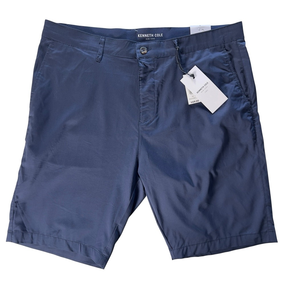 NWT Kenneth Cole Tech Golf Shorts Men's 38 Lightweight Performance Navy Blue